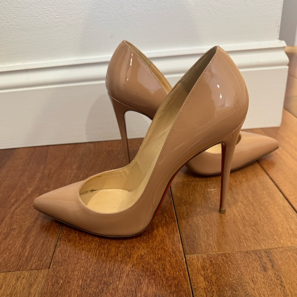 Christian Louboutin Patent Nude Heels